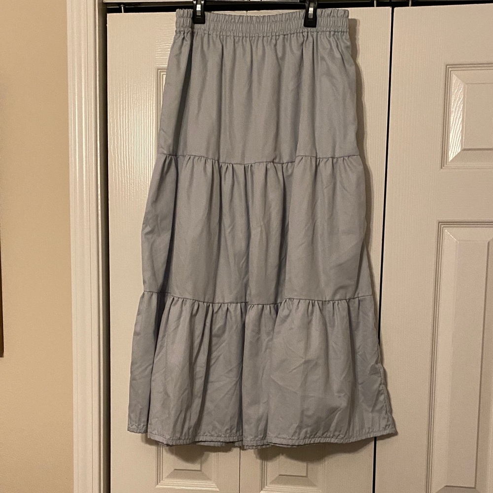 Light Blue Tiered Skirt